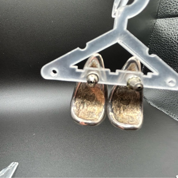 Vintage pink and gold earrings - Picture 2 of 3